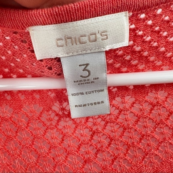 Chico’s pink sweater top size 3 - Picture 11 of 12